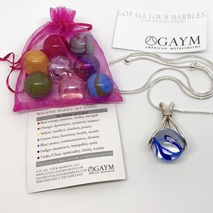 NIB Got All Your Marbles pendant and marble set